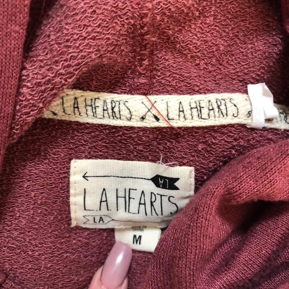 SOLD✨NEW MAROON CROP TOP HOODIE PACSUN - Picture 3 of 4